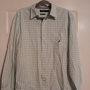 Nautica Men's Green Checkered Shirt